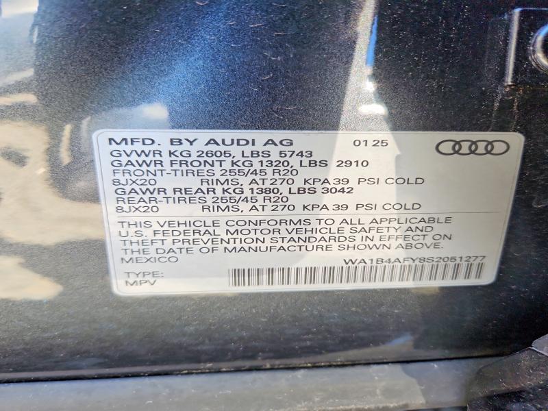 Продажа на аукционе авто 2025 Audi Sq5, vin: WA1B4AFY8S2051277, номер лота: 57475356