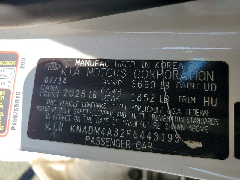 Продажа на аукционе авто 2015 Kia Rio, vin: KNADM4A32F6443193, номер лота: 59113236