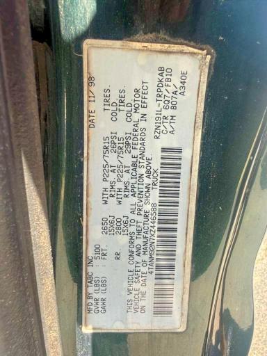 Auction sale of the 1999 Toyota Tacoma, vin: 4TANM92N7XZ446588, lot number: 56840086