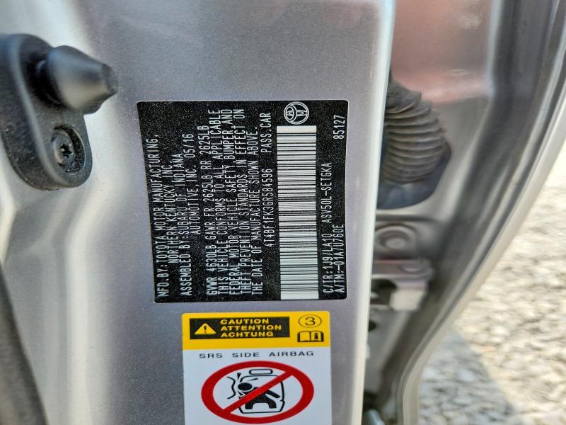 Aukcja sprzedaży 2016 Toyota Camry, vin: 4T4BF1FK3GR584596, numer aukcji: 56259296