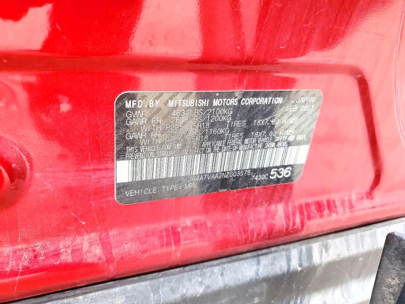 Продаж на аукціоні авто 2022 Mitsubishi Eclipse Cross, vin: JA4ATVAA2NZ003575, номер лоту: 56118196