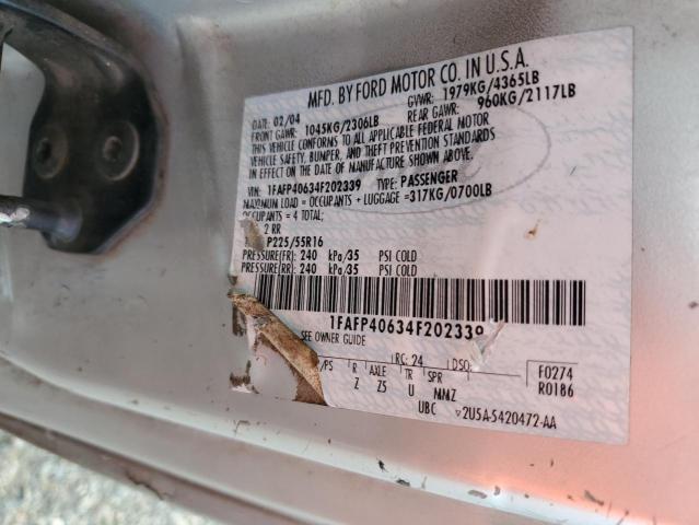 Aukcja sprzedaży 2004 Ford Mustang, vin: 1FAFP40634F202339, numer aukcji: 56941776