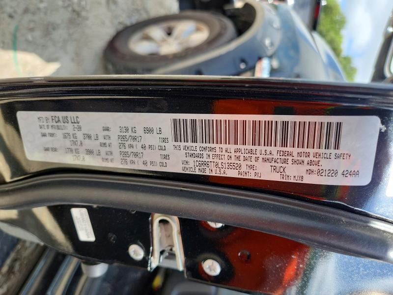 2020 Ram 1500 Classic მანქანა იყიდება აუქციონზე, vin: 1C6RR6TT0LS135520, აუქციონის ნომერი: 56247716