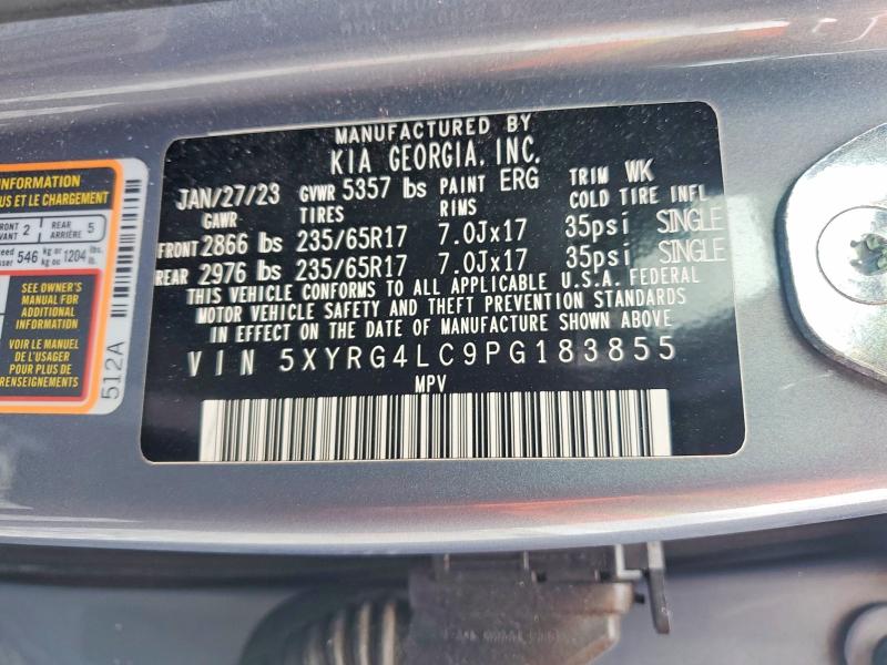 Продажа на аукционе авто 2023 Kia Sorento, vin: 5XYRG4LC9PG183855, номер лота: 55471196