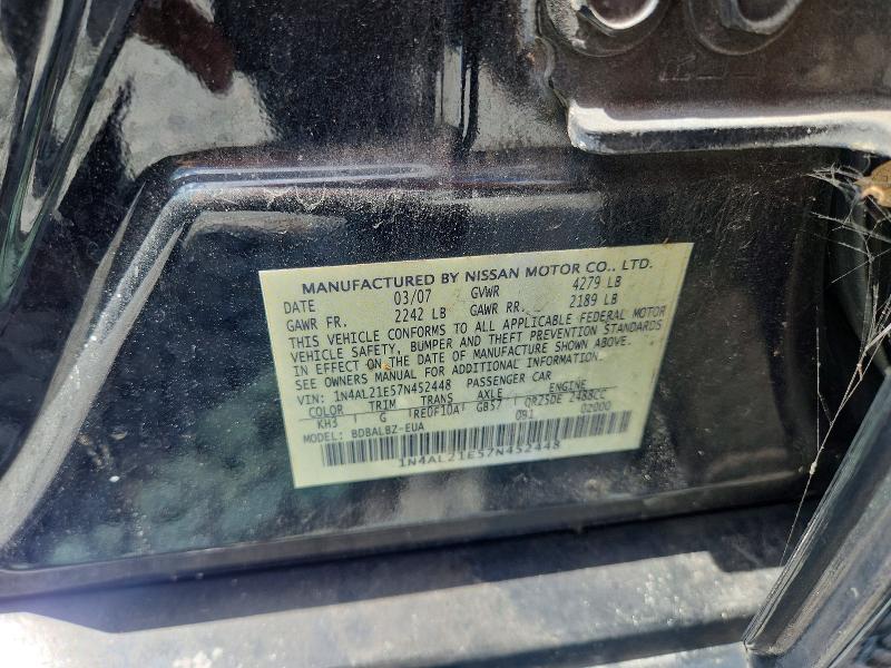 Aukcja sprzedaży 2007 Nissan Altima, vin: 1N4AL21E57N452448, numer aukcji: 52044676