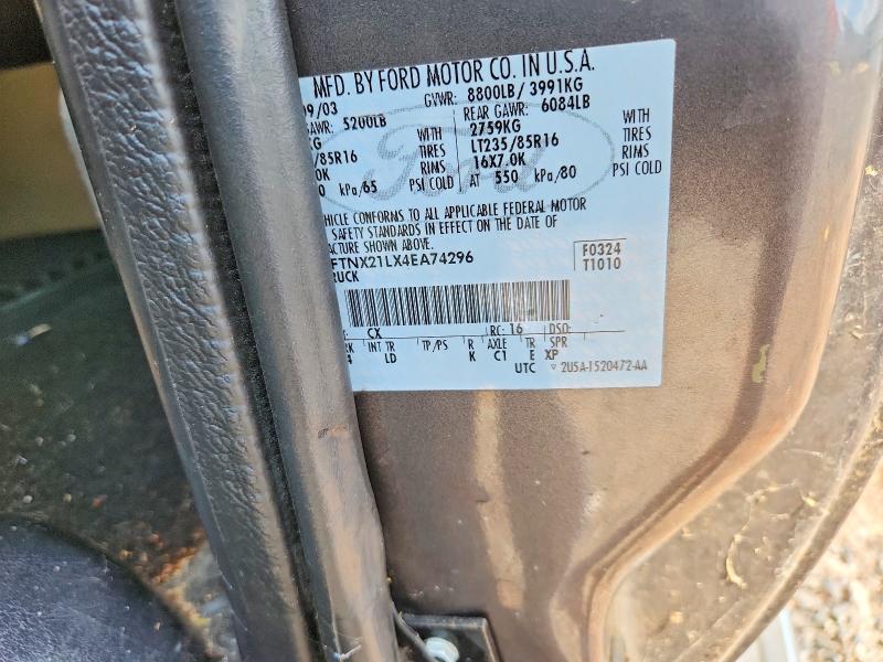 Продажа на аукционе авто 2004 Ford F250, vin: 1FTNX21LX4EA74296, номер лота: 55542236