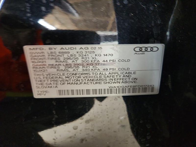 Продаж на аукціоні авто 2015 Audi Q7, vin: WA1DGAFE8FD017243, номер лоту: 58818696