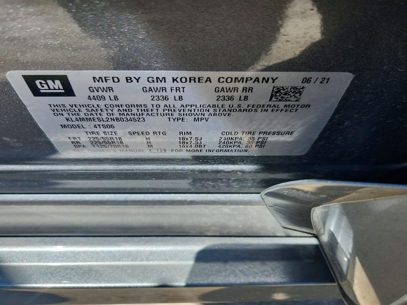 Aukcja sprzedaży 2022 Buick Encore Gx, vin: KL4MMESL2NB034523, numer aukcji: 56238576