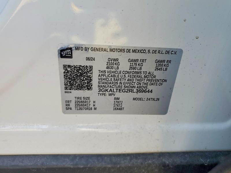 Aukcja sprzedaży 2024 Gmc Terrain, vin: 3GKALTEG2RL369644, numer aukcji: 56707376