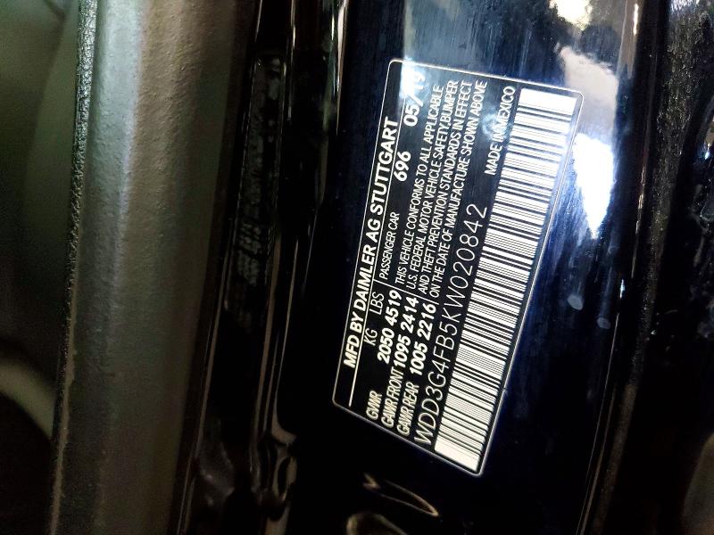 58633906 :رقم المزاد ، WDD3G4FB5KW020842 vin ، 2019 Mercedes-benz A مزاد بيع