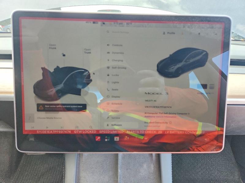 Aukcja sprzedaży 2023 Tesla Model 3, vin: 5YJ3E1EA7PF697474, numer aukcji: 56572026
