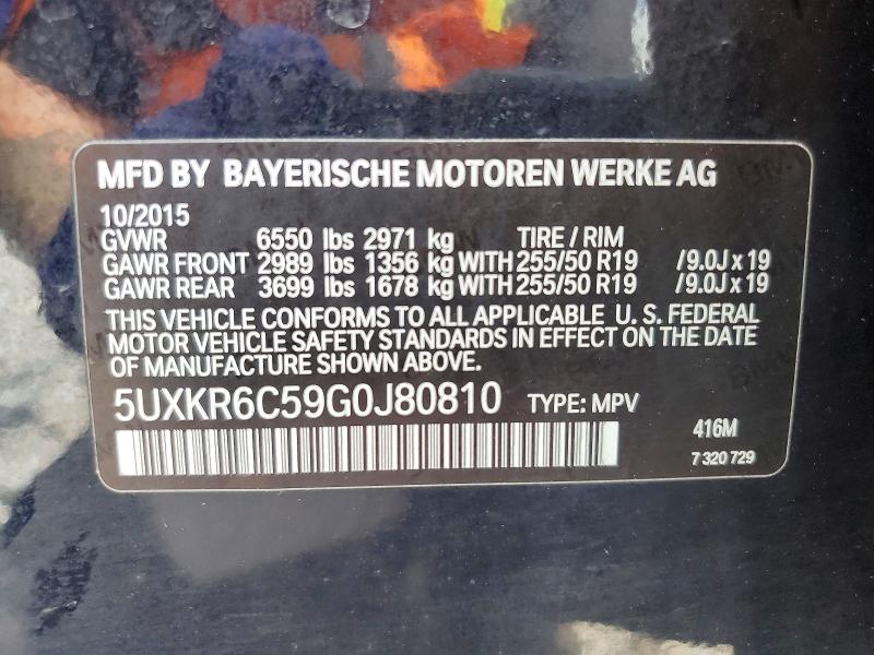 Aukcja sprzedaży 2016 Bmw X5, vin: 5UXKR6C59G0J80810, numer aukcji: 55546146