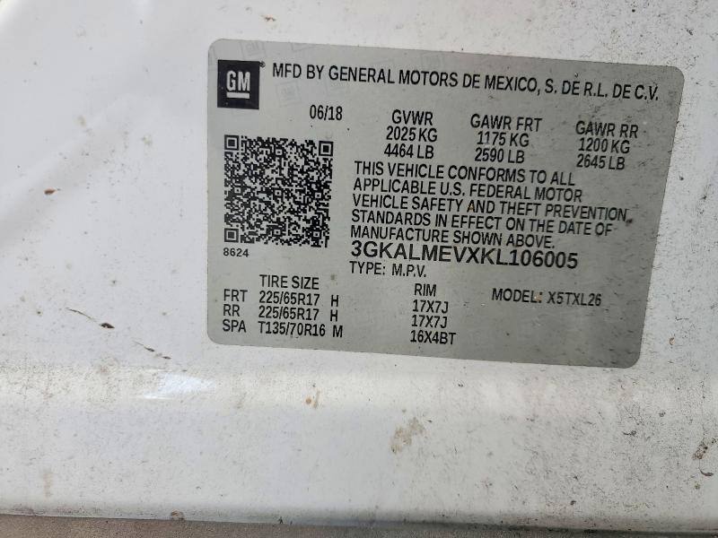 Продаж на аукціоні авто 2019 Gmc Terrain, vin: 3GKALMEVXKL106005, номер лоту: 57116696