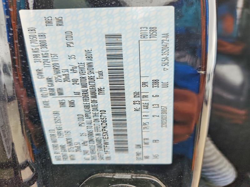 Aukcja sprzedaży 2023 Ford F150, vin: 1FTFW1E5XPKD65710, numer aukcji: 57552296