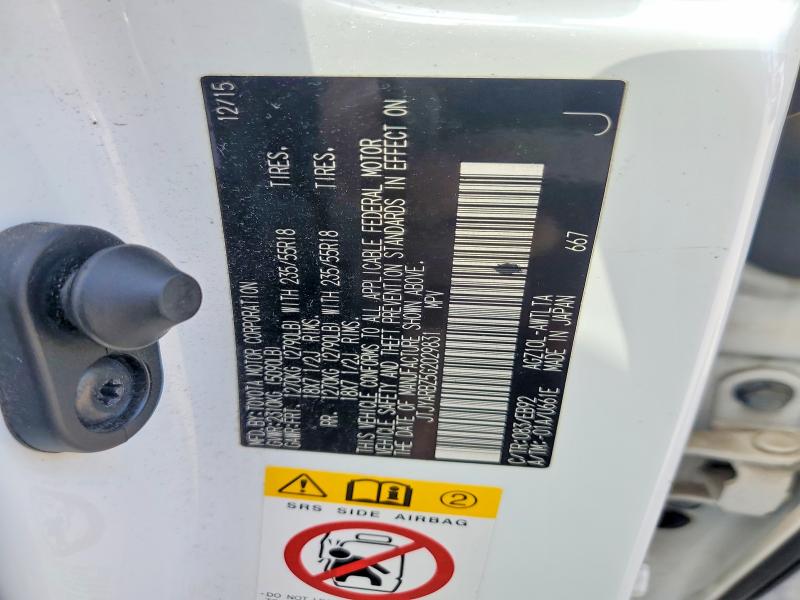 Aukcja sprzedaży 2016 Lexus Nx 200t, vin: JTJYARBZ5G2029831, numer aukcji: 58695606