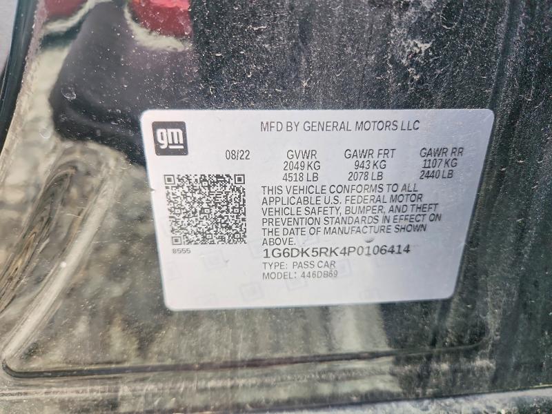 Aukcja sprzedaży 2023 Cadillac Ct4, vin: 1G6DK5RK4P0106414, numer aukcji: 58245986
