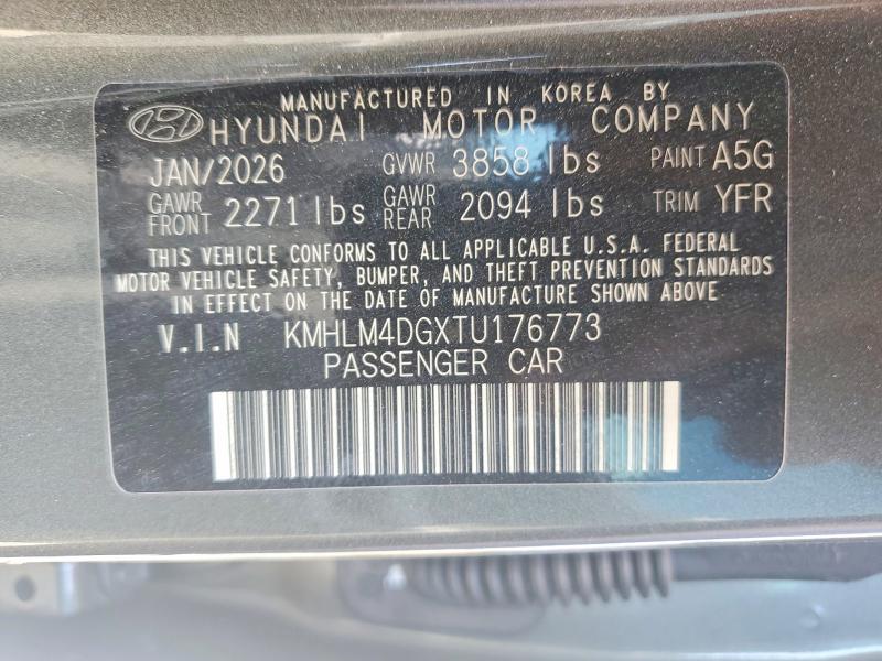 58156436 :رقم المزاد ، KMHLM4DGXTU176773 vin ، 2026 Hyundai Elantra مزاد بيع