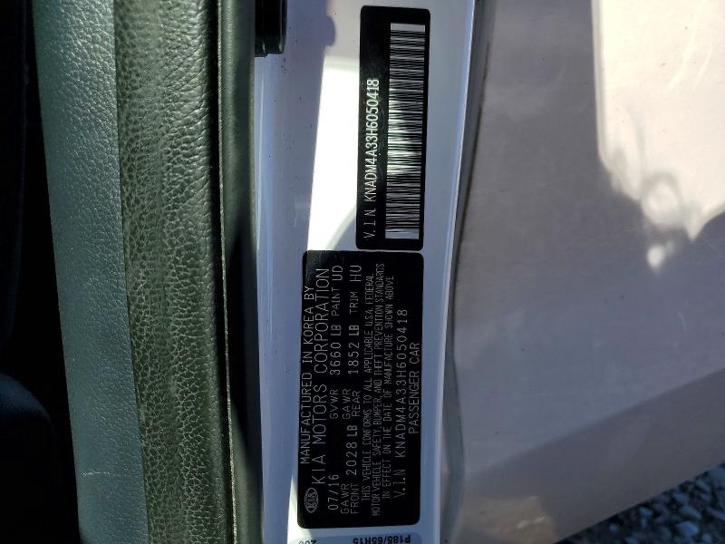 Aukcja sprzedaży 2017 Kia Rio, vin: KNADM4A33H6050418, numer aukcji: 58611966