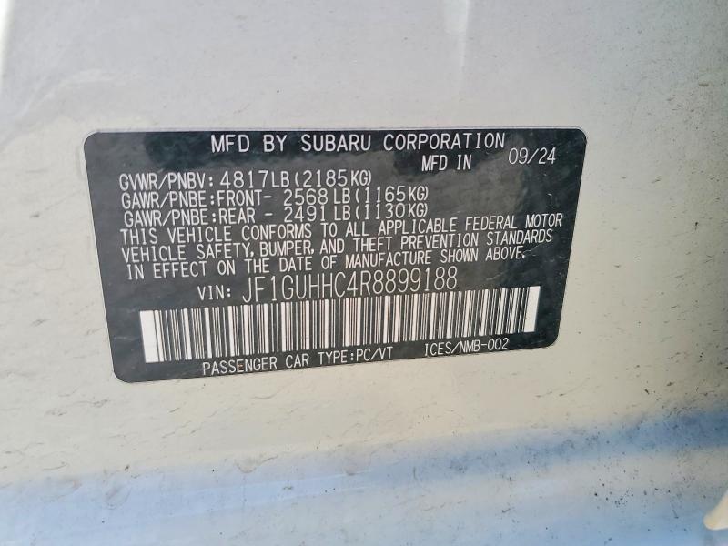 Продажа на аукционе авто 2024 Subaru Impreza, vin: JF1GUHHC4R8899188, номер лота: 56710146
