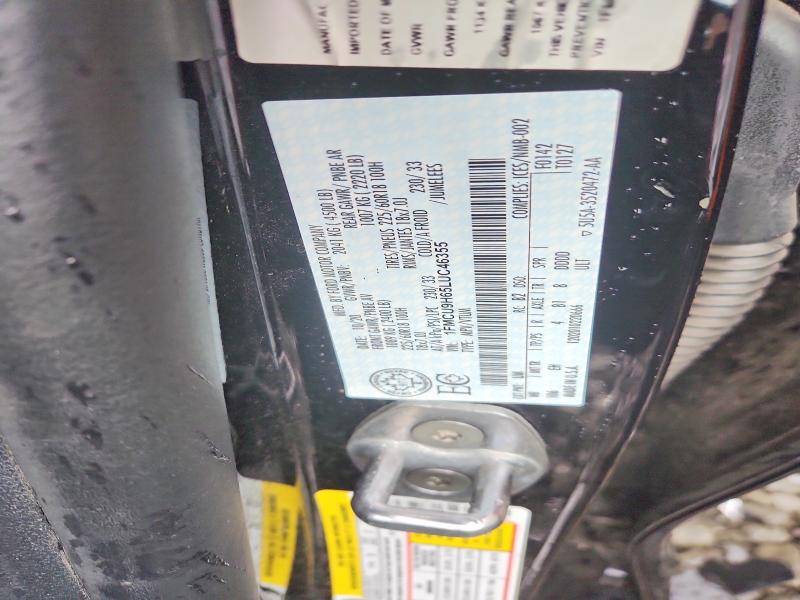 57738596 :رقم المزاد ، 1FMCU9H65LUC46355 vin ، 2020 Ford Escape مزاد بيع