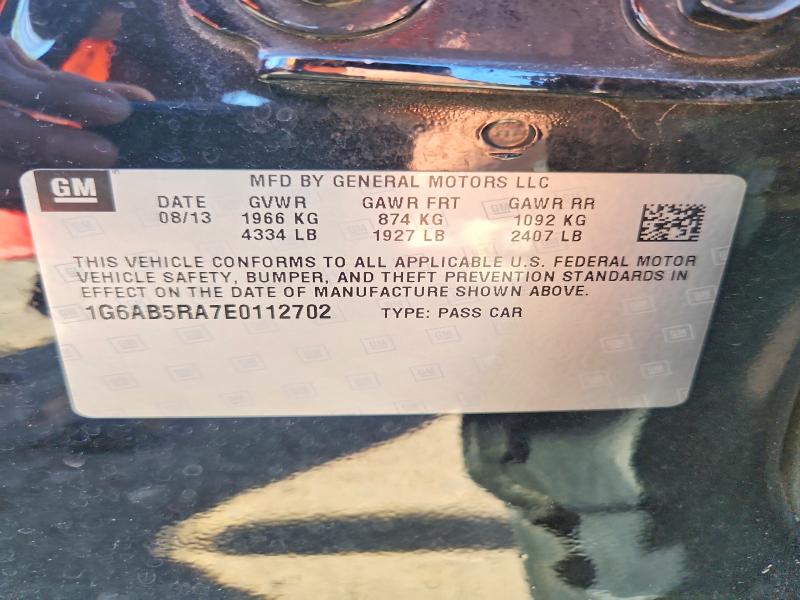 Продажа на аукционе авто 2014 Cadillac Ats, vin: 1G6AB5RA7E0112702, номер лота: 57589216