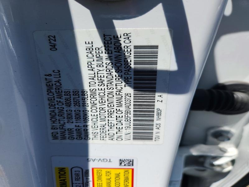 Продажа на аукционе авто 2022 Acura Tlx, vin: 19UUB5F56NA003726, номер лота: 57067516