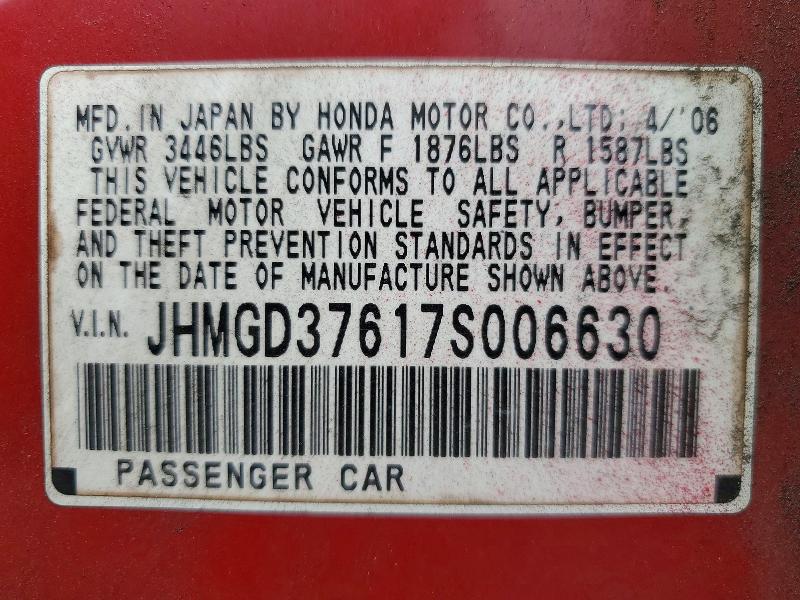 Продаж на аукціоні авто 2007 Honda Fit, vin: JHMGD37617S006630, номер лоту: 56446186