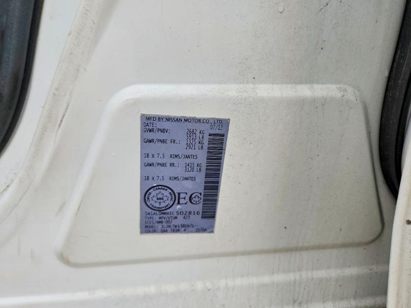 58074026 :رقم المزاد ، 5N1AL0MMXEC502816 vin ، 2014 Infiniti Qx60 مزاد بيع