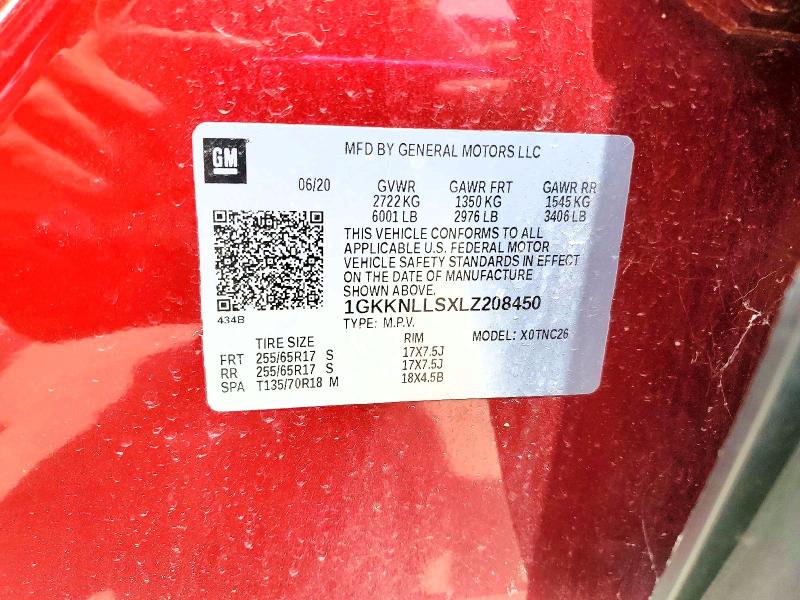 2020 Gmc Acadia მანქანა იყიდება აუქციონზე, vin: 1GKKNLLSXLZ208450, აუქციონის ნომერი: 58313986