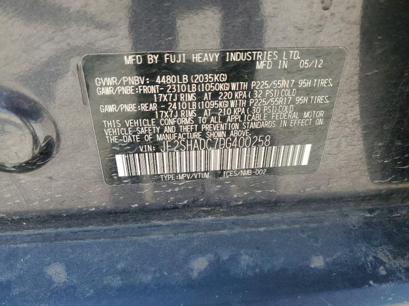 Продажа на аукционе авто 2013 Subaru Forester, vin: JF2SHADC7DG400258, номер лота: 57048026