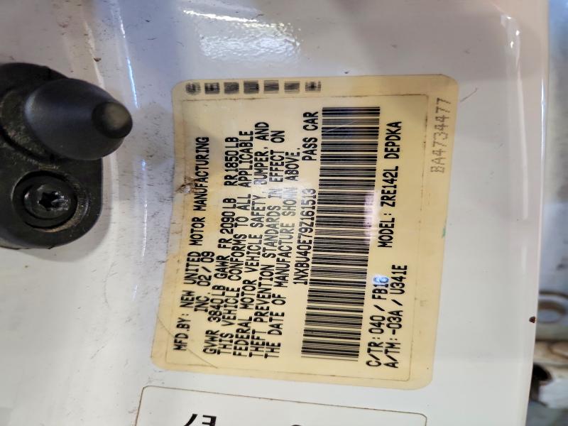 Aukcja sprzedaży 2009 Toyota Corolla, vin: 1NXBU40E79Z161513, numer aukcji: 55618896