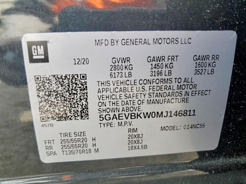 Aukcja sprzedaży 2021 Buick Enclave, vin: 5GAEVBKW0MJ146811, numer aukcji: 58079626