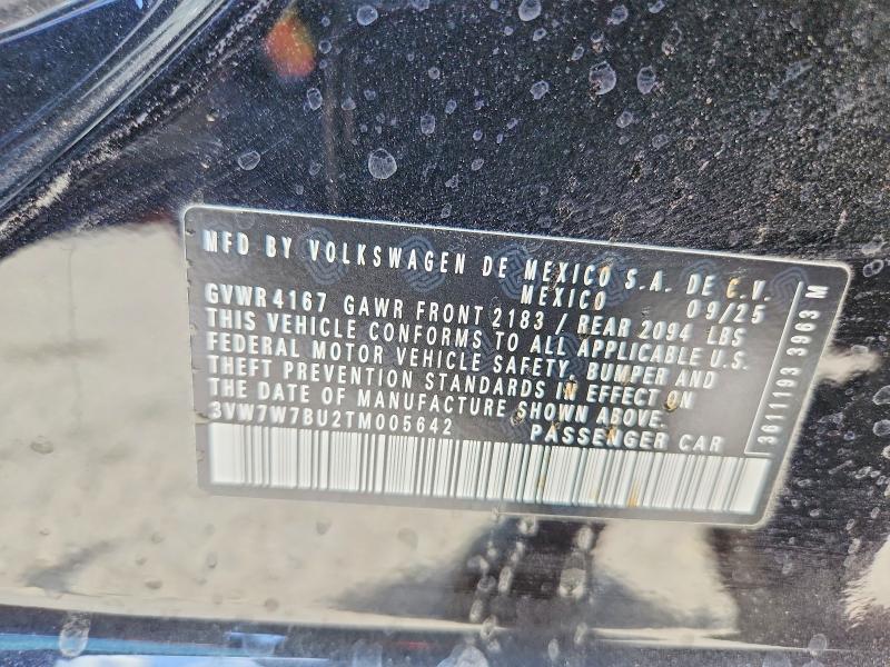 Продажа на аукционе авто 2026 Volkswagen Jetta, vin: 3VW7W7BU2TM005642, номер лота: 56259726