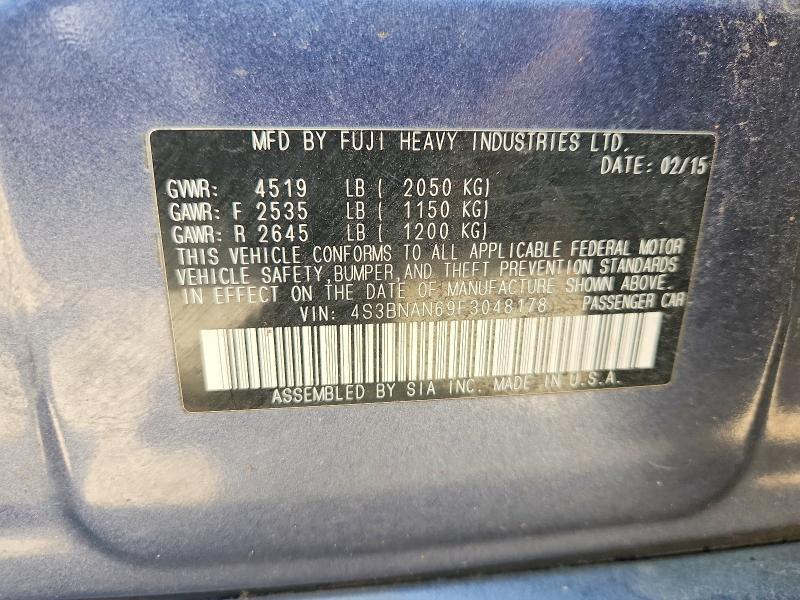 Продажа на аукционе авто 2015 Subaru Legacy, vin: 4S3BNAN69F3048178, номер лота: 56328706