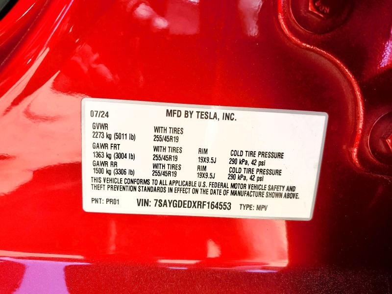 Продажа на аукционе авто 2024 Tesla Model Y, vin: 7SAYGDEDXRF164553, номер лота: 57347666