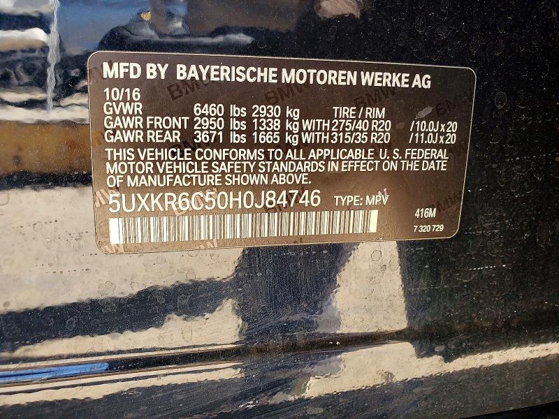 Aukcja sprzedaży 2017 Bmw X5, vin: 5UXKR6C50H0J84746, numer aukcji: 59106416