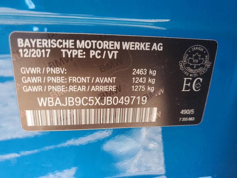 Продажа на аукционе авто 2018 Bmw M550xi, vin: WBAJB9C5XJB049719, номер лота: 55462886