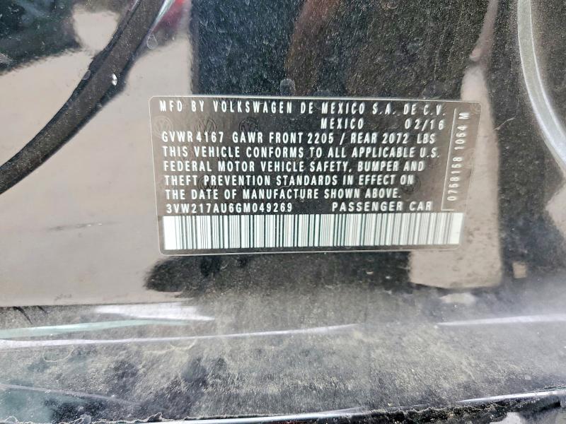 Aukcja sprzedaży 2016 Volkswagen Golf, vin: 3VW217AU6GM049269, numer aukcji: 58447776