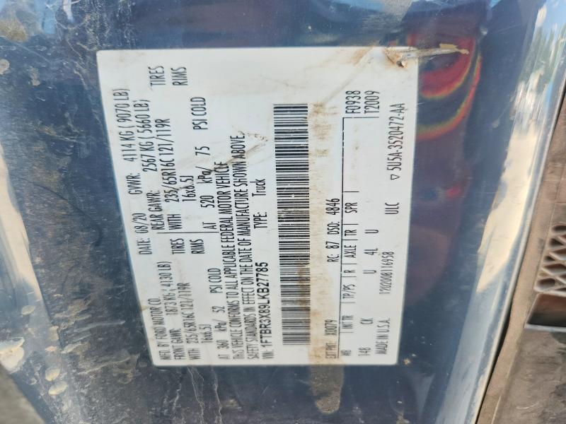 58502426 :رقم المزاد ، 1FTBR3X89LKB27785 vin ، 2020 Ford Transit مزاد بيع