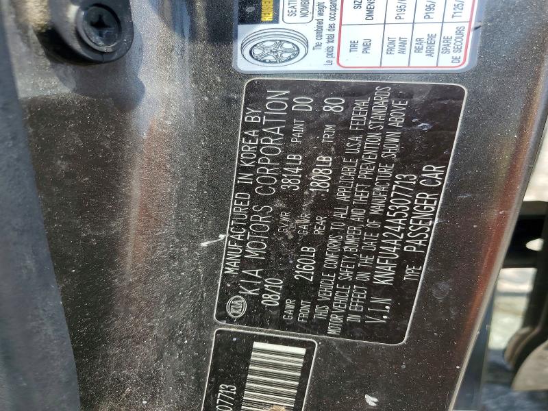 Auction sale of the 2010 Kia Forte, vin: KNAFU4A24A5307713, lot number: 55738296