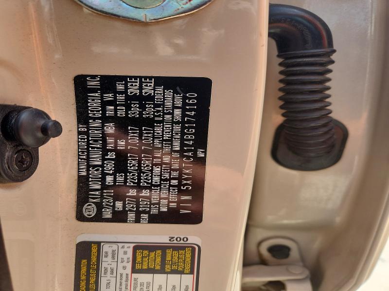 Aukcja sprzedaży 2011 Kia Sorento, vin: 5XYKTCA14BG174160, numer aukcji: 59333936