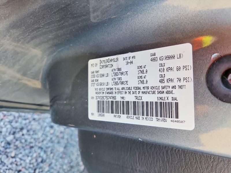 Aukcja sprzedaży 2005 Dodge Ram 2500, vin: 3D7KS28C75G747066, numer aukcji: 55365626