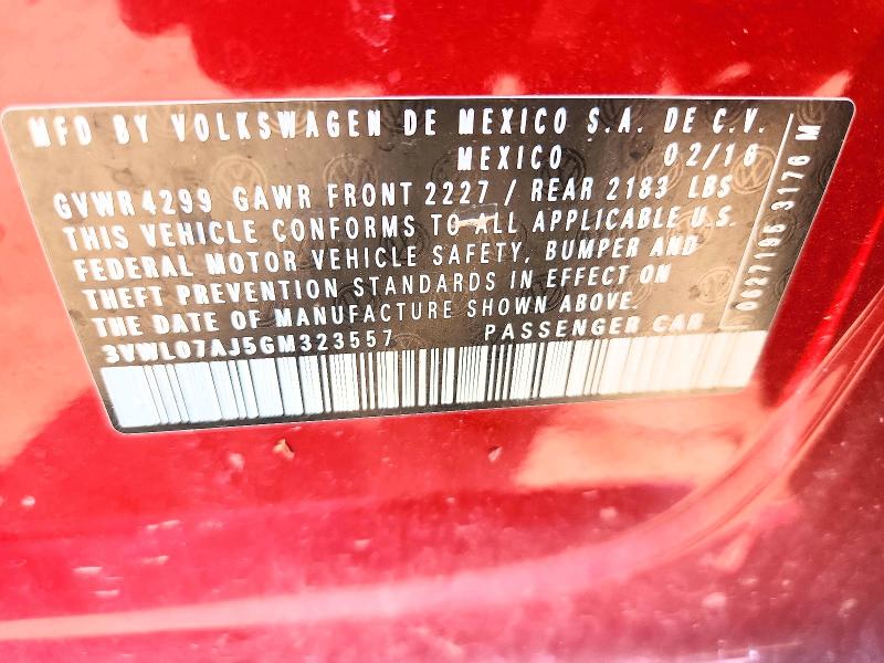 Продажа на аукционе авто 2016 Volkswagen Jetta, vin: 3VWL07AJ5GM323557, номер лота: 85605095