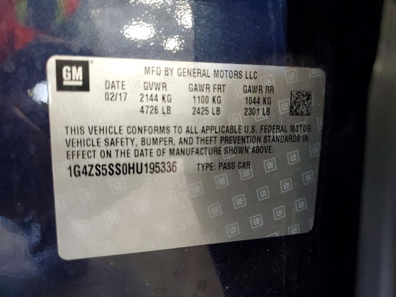 Продаж на аукціоні авто 2017 Buick Lacrosse, vin: 1G4ZS5SS0HU195336, номер лоту: 55740536