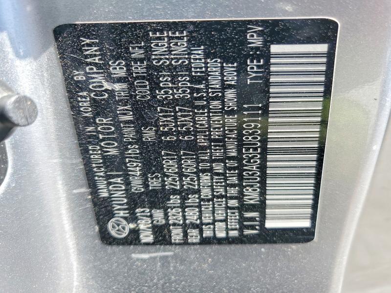 2014 Hyundai Tucson მანქანა იყიდება აუქციონზე, vin: KM8JU3AG3EU839111, აუქციონის ნომერი: 56449696