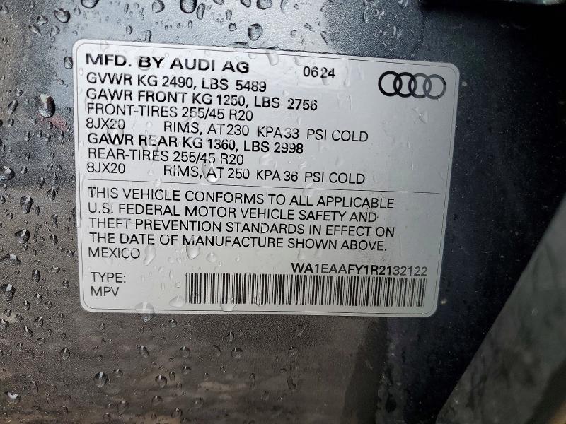 Aukcja sprzedaży 2024 Audi Q5, vin: WA1EAAFY1R2132122, numer aukcji: 56472036