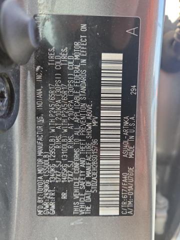 55923336 :رقم المزاد ، 5TDZA3EH2BS015796 vin ، 2011 Toyota Highlander مزاد بيع
