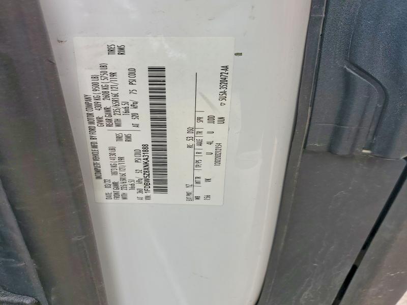 Aukcja sprzedaży 2022 Ford Transit, vin: 1FDBW5Z8XNKA31888, numer aukcji: 55304556