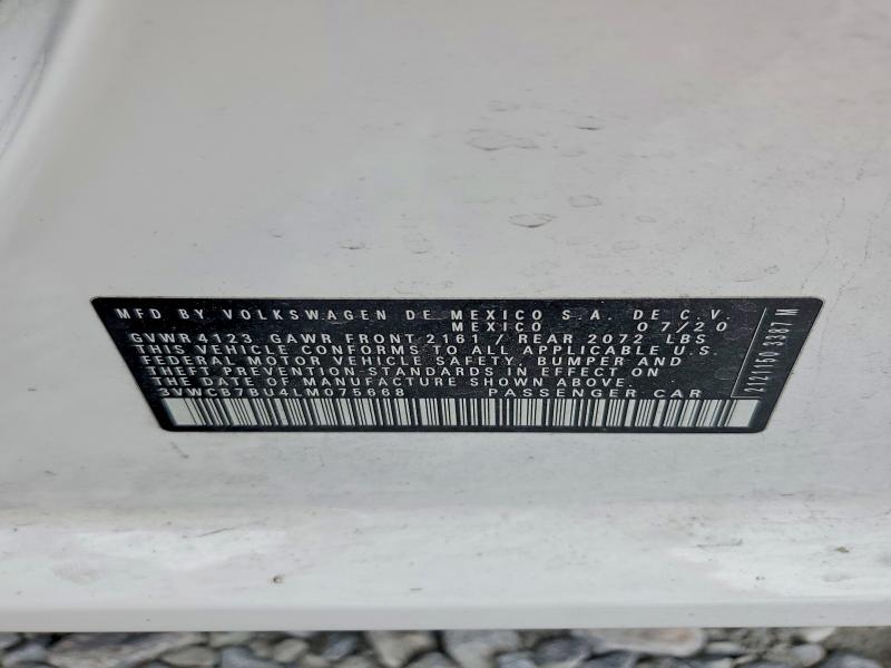 Продаж на аукціоні авто 2020 Volkswagen Jetta, vin: 3VWCB7BU4LM075668, номер лоту: 55965116