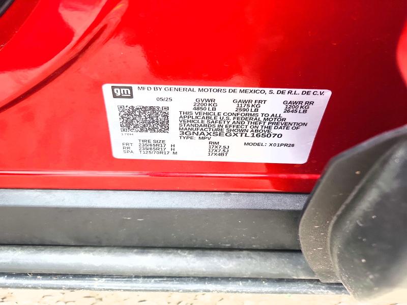 2026 Chevrolet Equinox მანქანა იყიდება აუქციონზე, vin: 3GNAXSEGXTL165070, აუქციონის ნომერი: 56806086